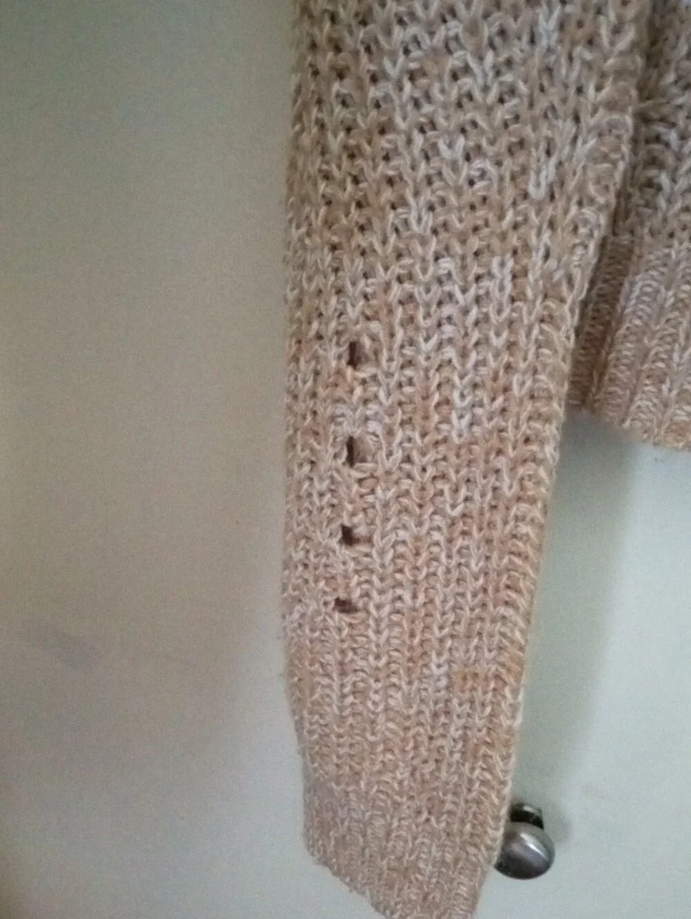 Streetwear Society Brown Chunky Cable Knit Marbled Knit Cardigan XL